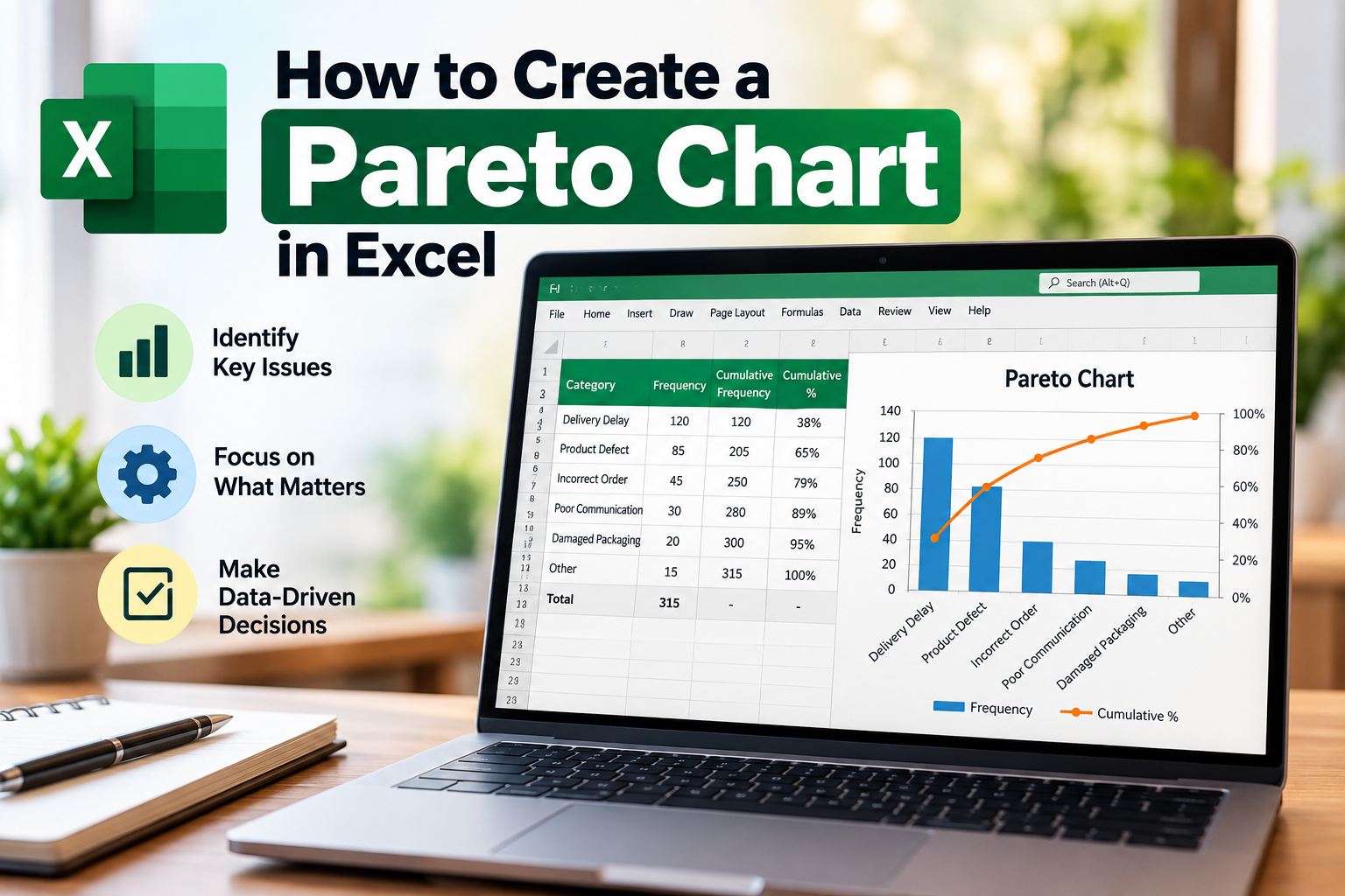 How to Create a Pareto Chart in Excel